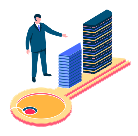 Clé d'investissement immobilier  Illustration