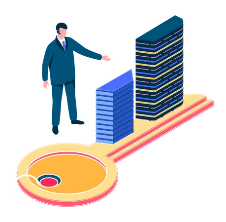 Clé d'investissement immobilier  Illustration