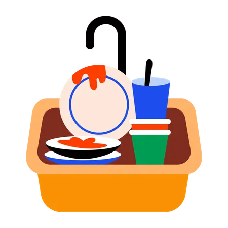 Clean Dishes  Illustration