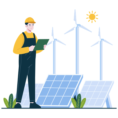 Clean Energy Infrastructure  Illustration