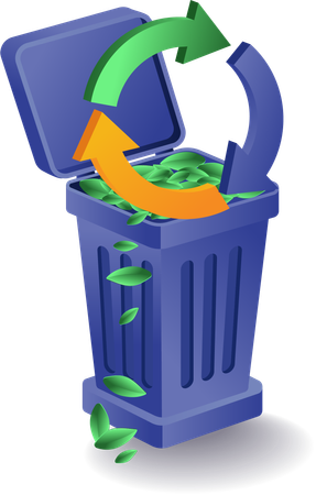 Clean garbage and recycle it  Illustration