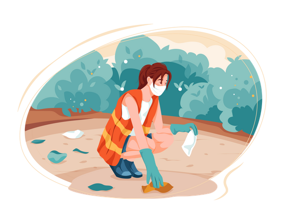 Clean Garbange  Illustration