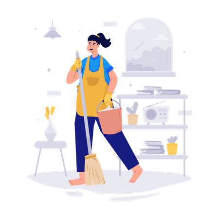 Clean Up The House  Illustration