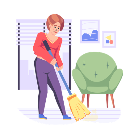 Clean Up The House  일러스트레이션