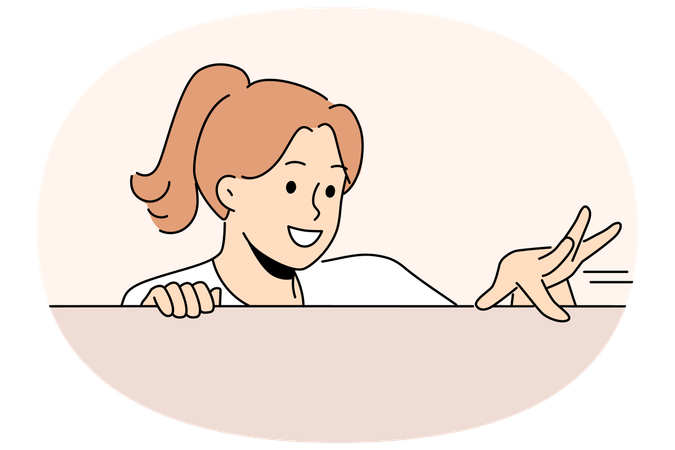 Clean woman checks presence of dust on surface after completing general cleaning in apartment  Illustration