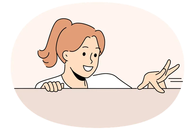 Clean woman checks presence of dust on surface after completing general cleaning in apartment  Illustration