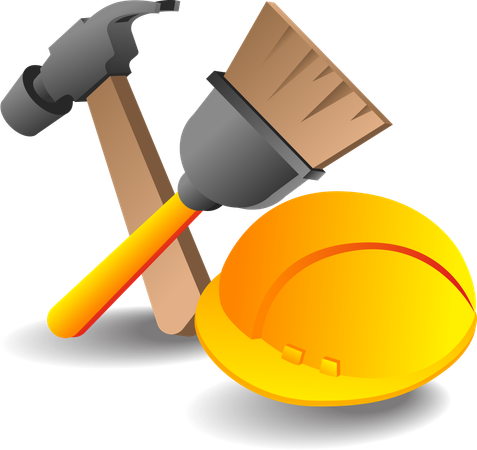 Cleaner and repairman  Illustration