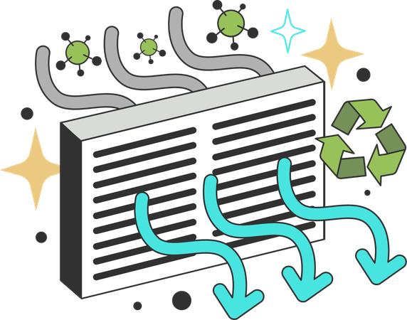 Cleaning ac air filter  Illustration