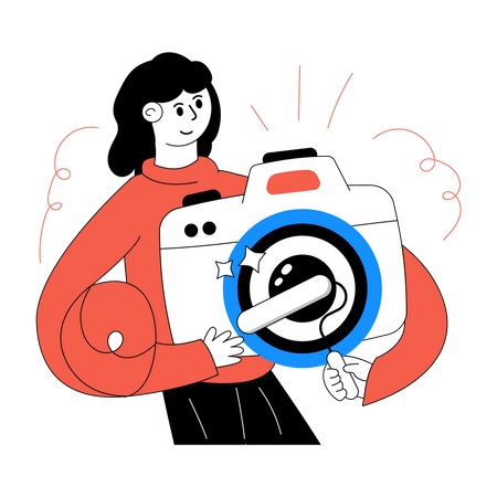 Cleaning Camera  Illustration