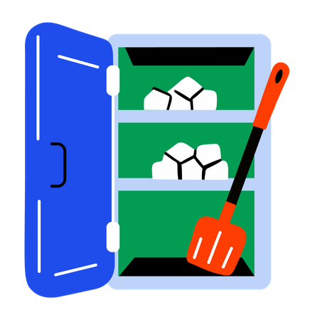 Cleaning Refrigerator  Illustration