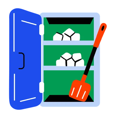 Cleaning Refrigerator  Illustration