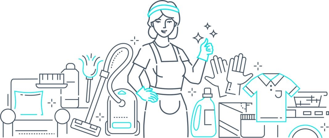 Cleaning service Illustration