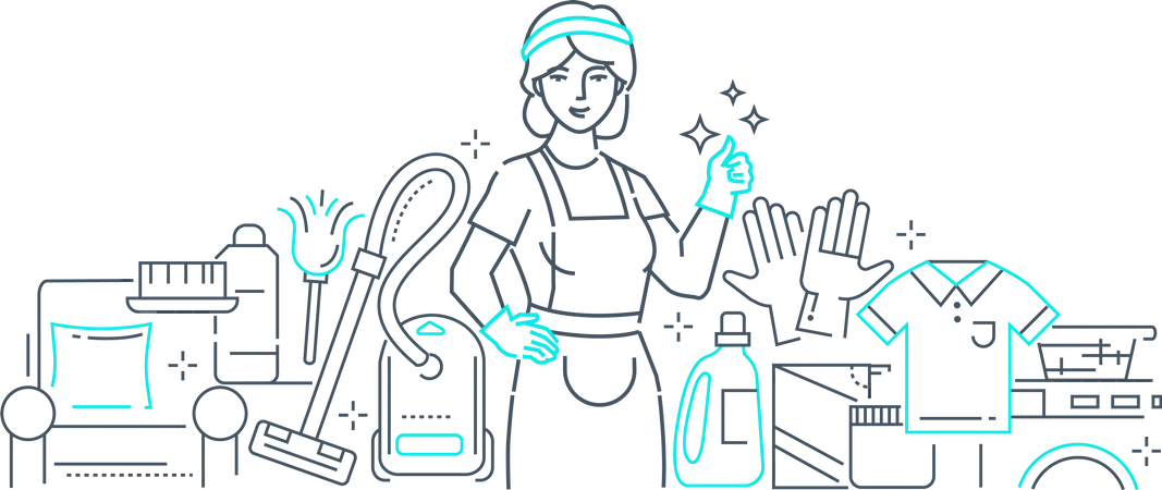 Cleaning service  Illustration