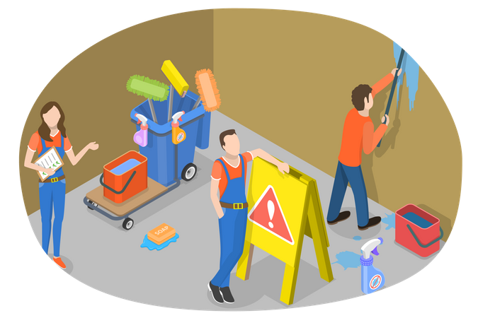 Cleaning Service  Illustration