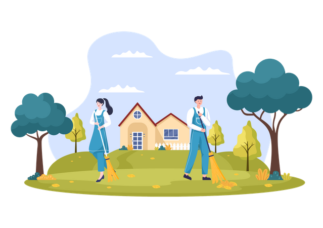 Cleaning Service  Illustration