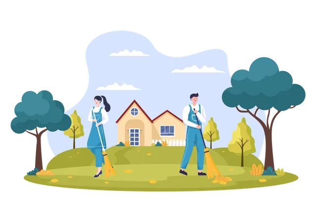 Cleaning Service  Illustration