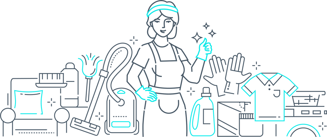 Cleaning service  Illustration