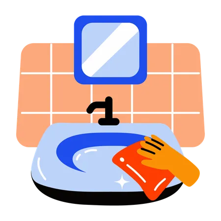 Cleaning Sink  Illustration