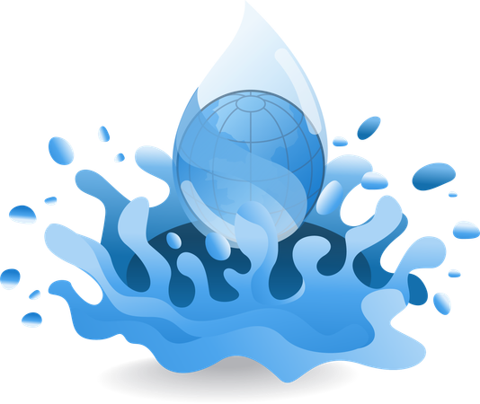 Clear water source  Illustration