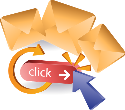 Click on data transfer email  Illustration