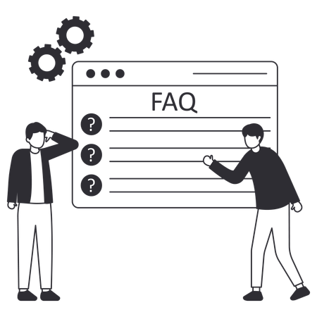 Client answering Faq form  Illustration