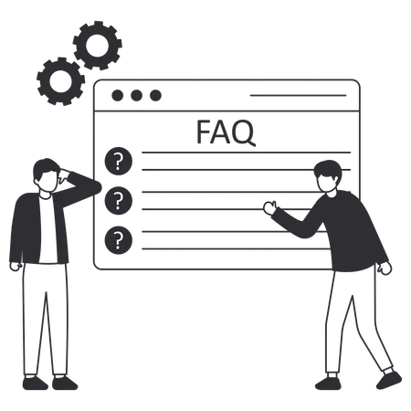 Client answering Faq form  Illustration