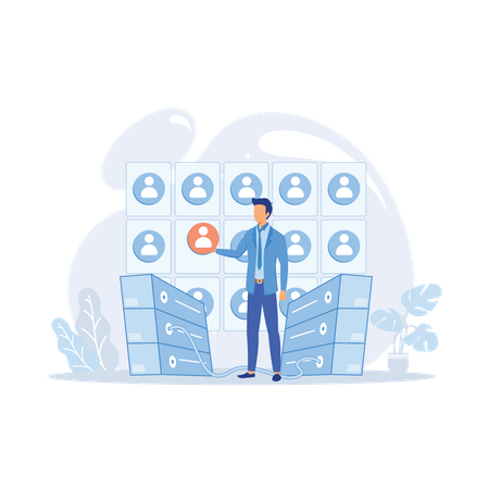 Client database analysis  Illustration