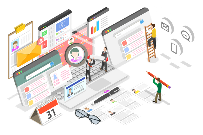 Client Database Management  Illustration