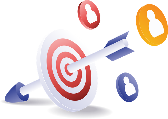 Client digital marketing target strategy  Illustration