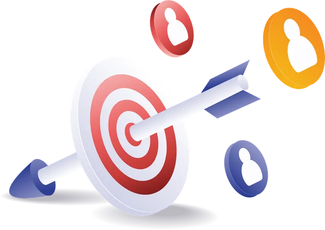 Client digital marketing target strategy  Illustration