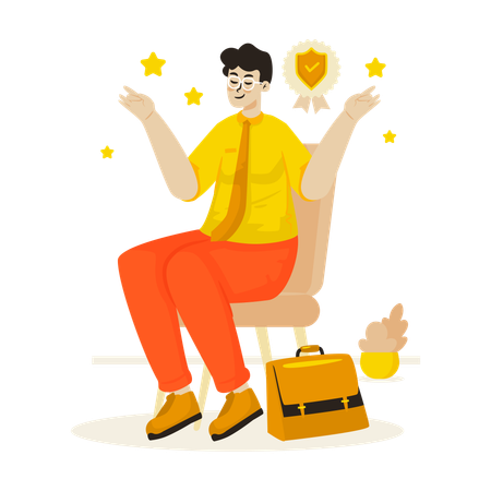 Client feels trusted with life insurance  Illustration