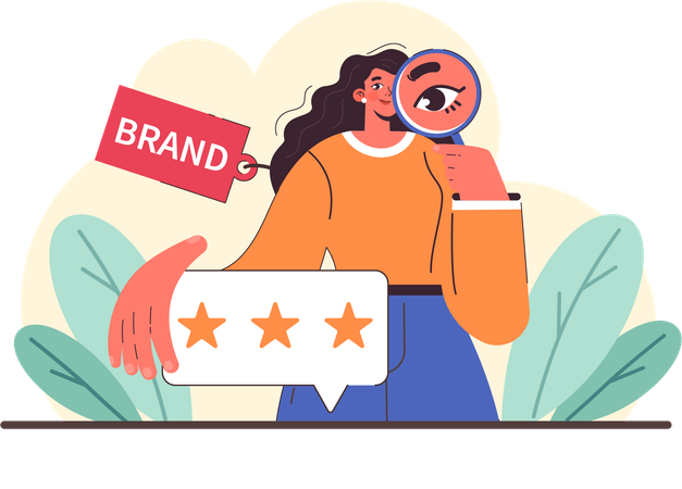 Client gives brand feedback  Illustration