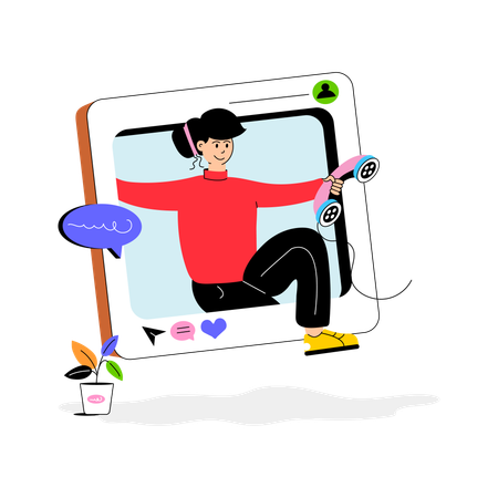 Client des réseaux sociaux  Illustration