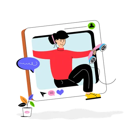 Client des réseaux sociaux  Illustration