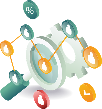 Client network development analysis  Illustration