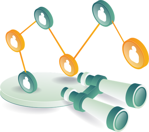 Client network target telescope  Illustration