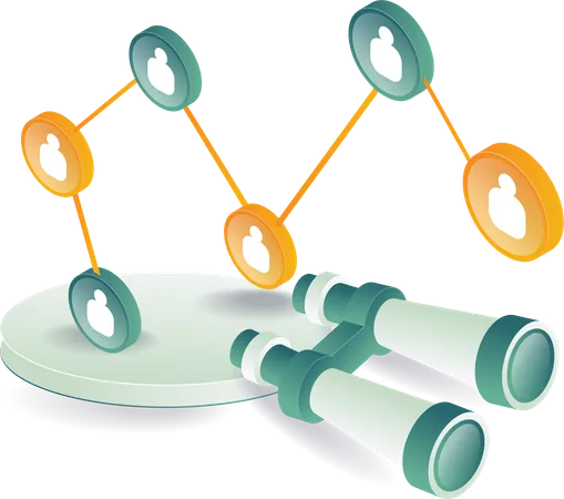 Client network target telescope  Illustration