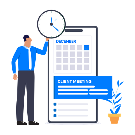 Client Schedule Meeting  Illustration