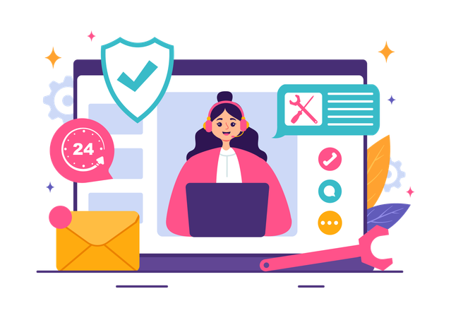 Client Support  Illustration