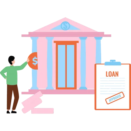 Client takes home loan  Illustration
