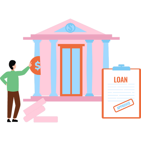 Client takes home loan  Illustration