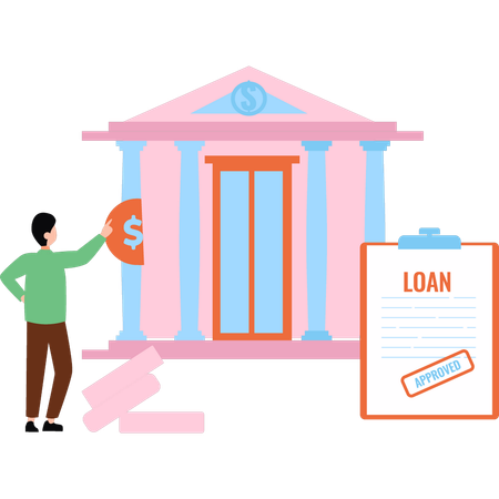 Client takes home loan  Illustration