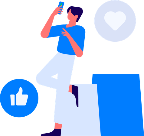 Cliente dando su opinión sobre el producto  Ilustración