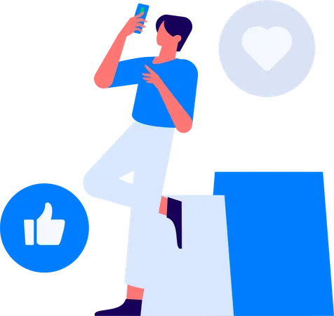Cliente dando su opinión sobre el producto  Ilustración