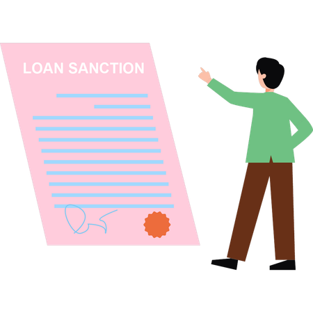 Client's loan gets sanction  イラスト