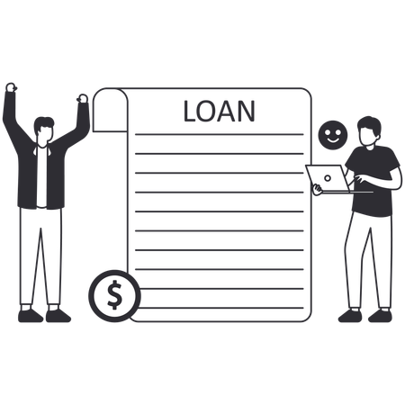 Client's loan is approved  Illustration