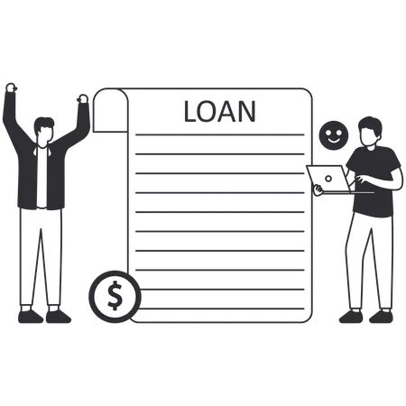 Client's loan is approved  Illustration