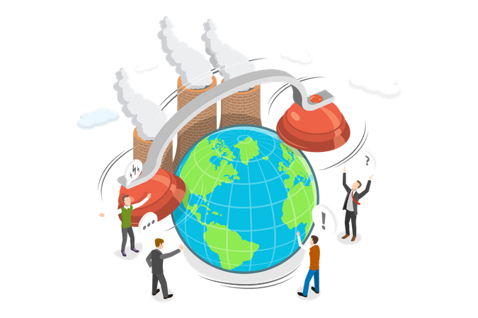 Climate Alarm Illustration