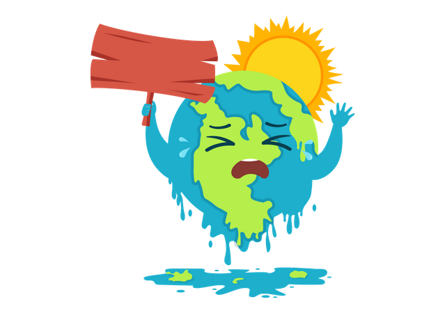Climate change effect Illustration
