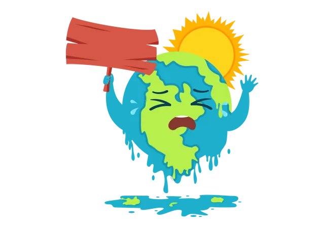 Climate change effect  Illustration